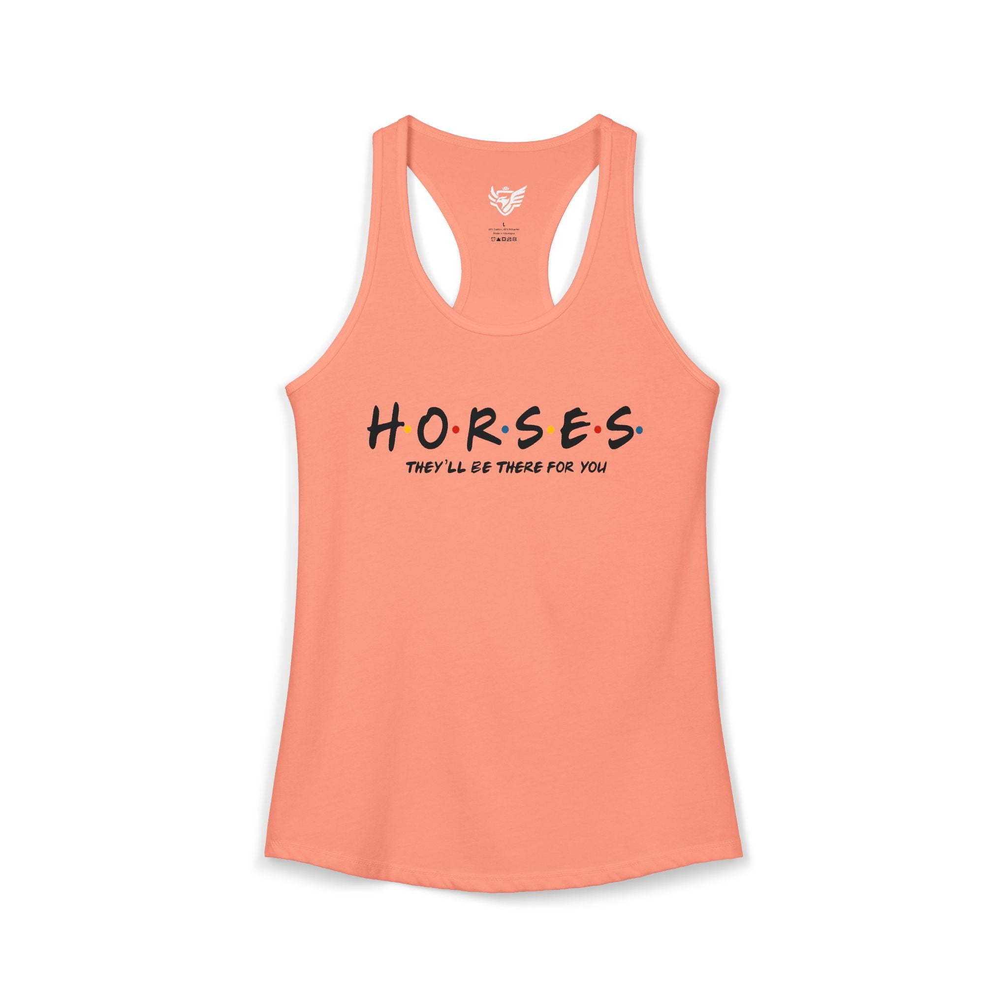 Horses, Friends Theme Ideal Racerback Tank