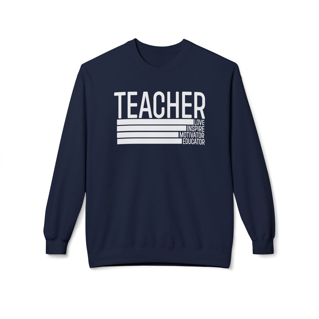 Teacher Midweight Softstyle Fleece Crewneck Sweatshirt