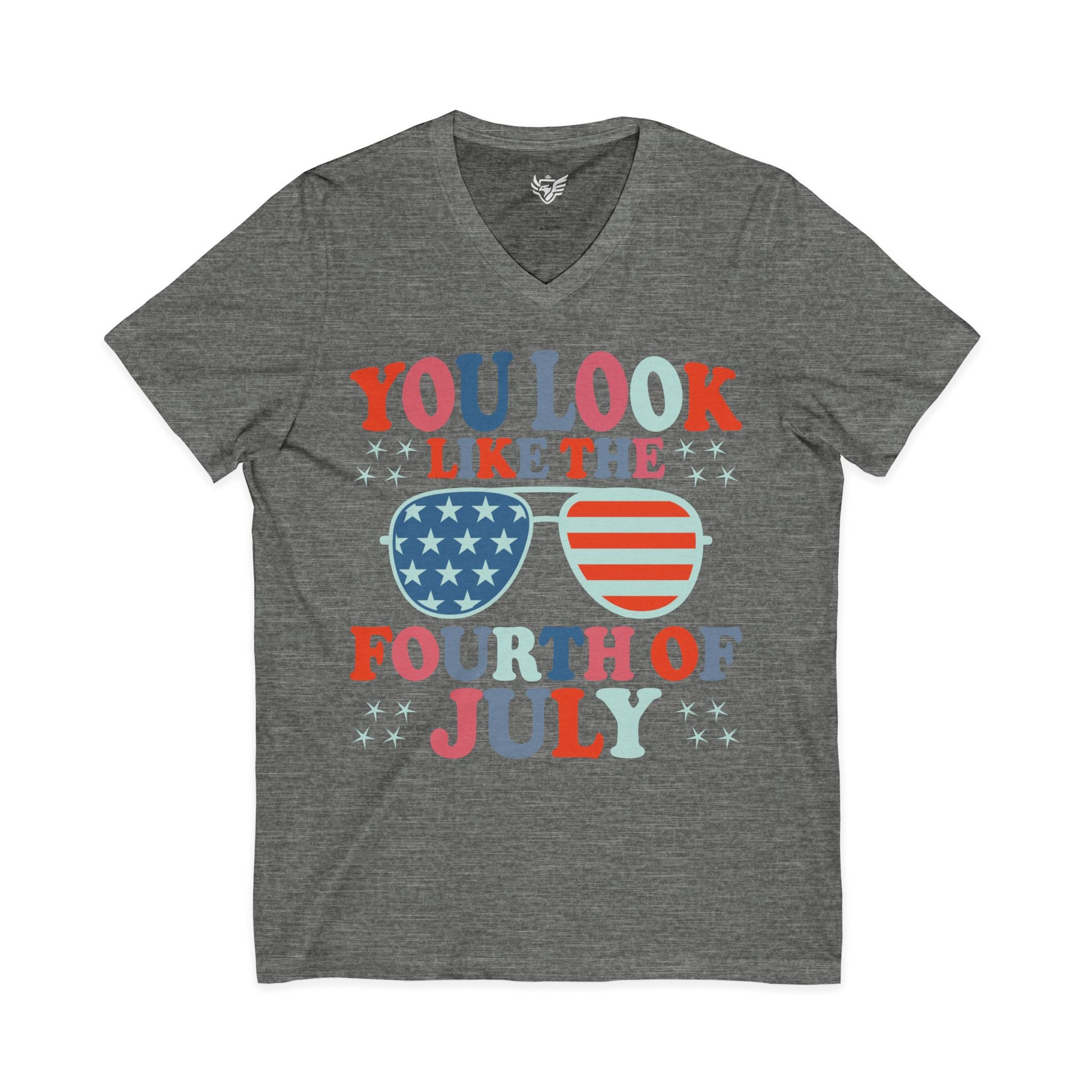 You Look Like Jersey Short Sleeve V-Neck Tee