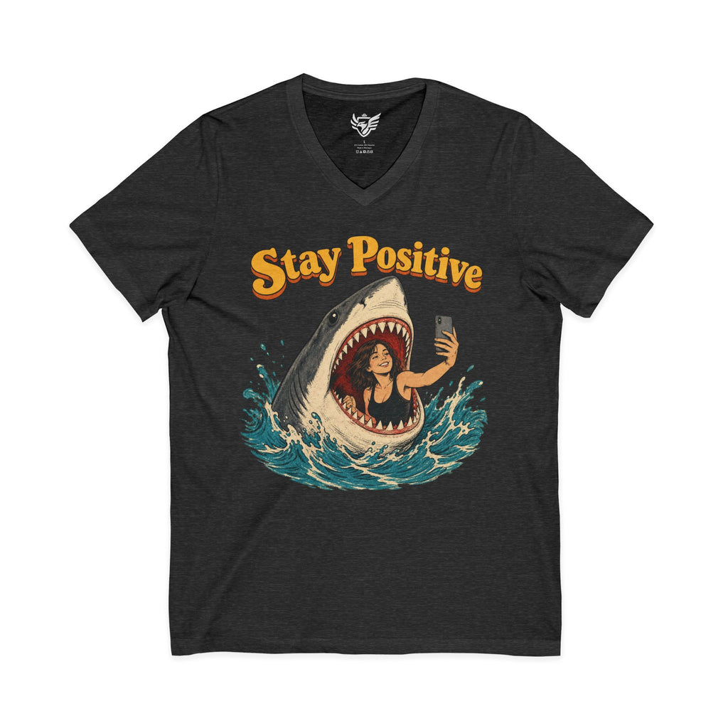 Stay Positive Jersey Short Sleeve V-Neck Tee