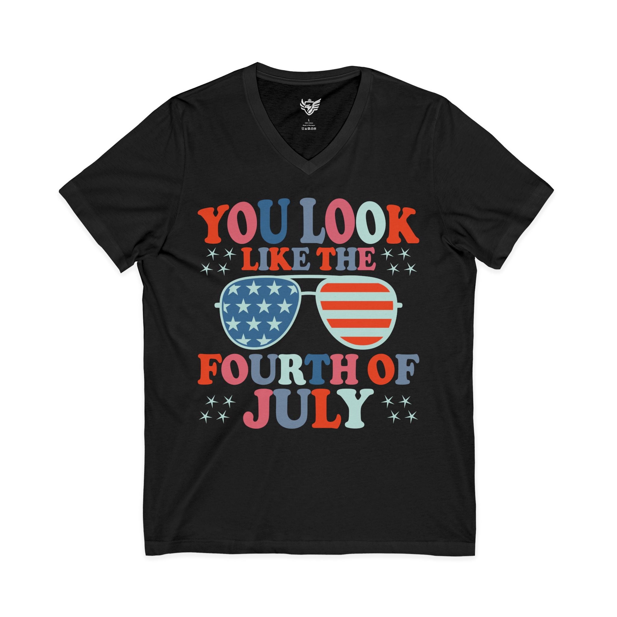 You Look Like Jersey Short Sleeve V-Neck Tee