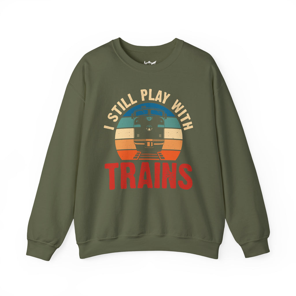 I Still Play With Trains Heavy Blend™ Crewneck Sweatshirt
