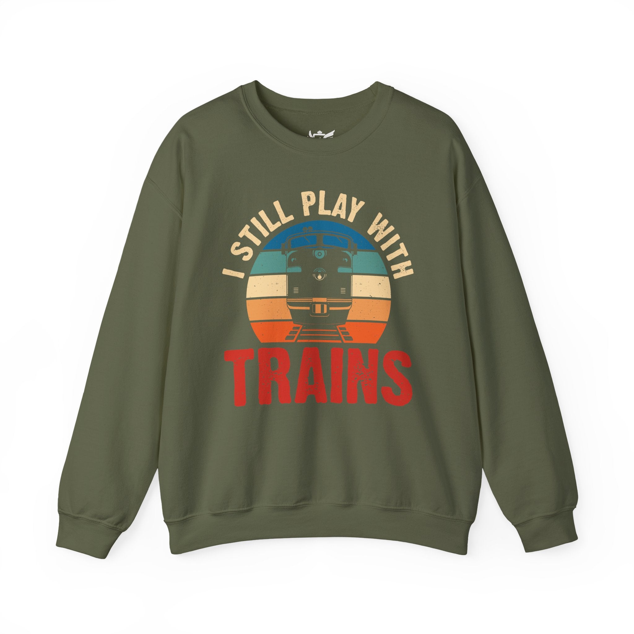 I Still Play With Trains Heavy Blend™ Crewneck Sweatshirt