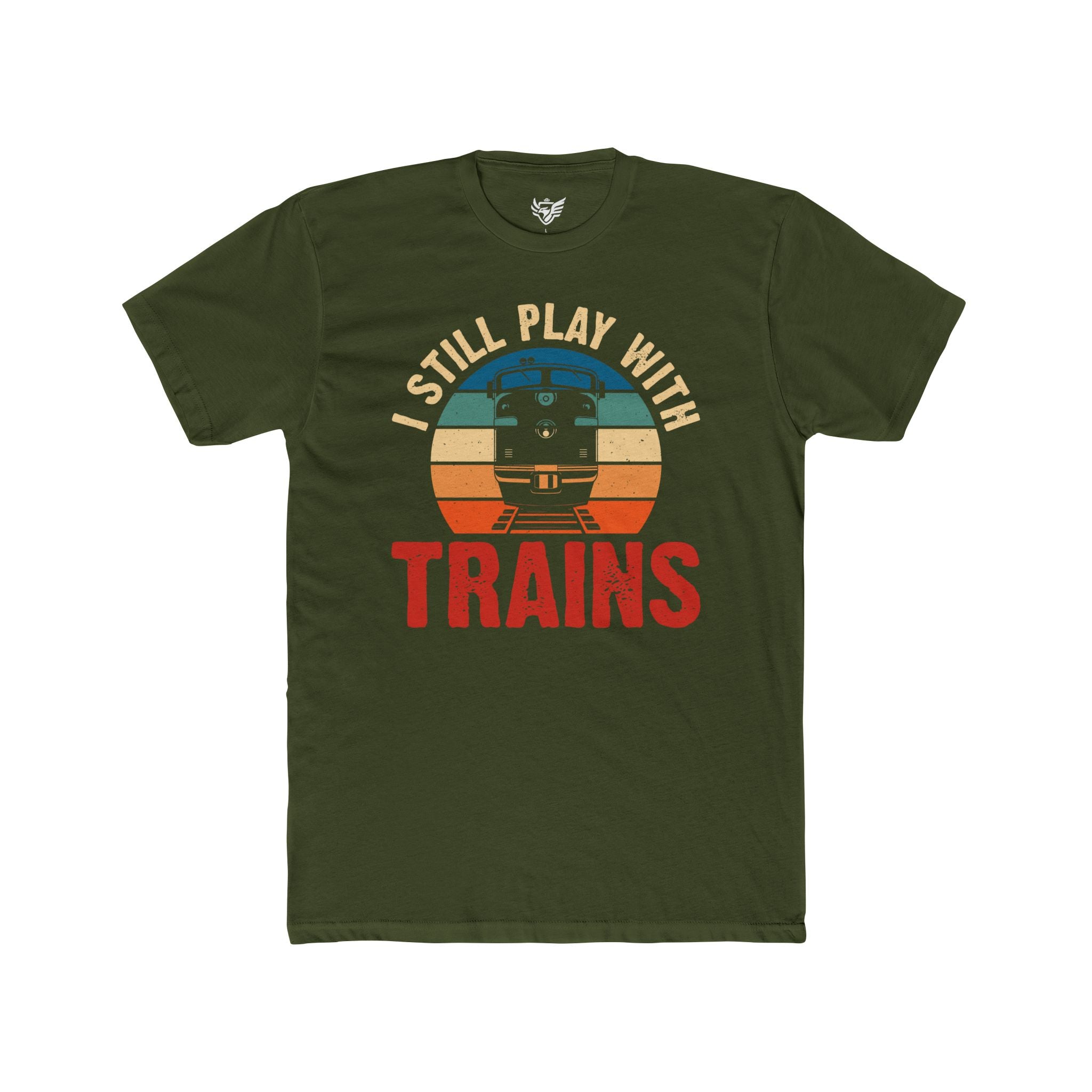 I Still Play With Trains Cotton Crew Tee
