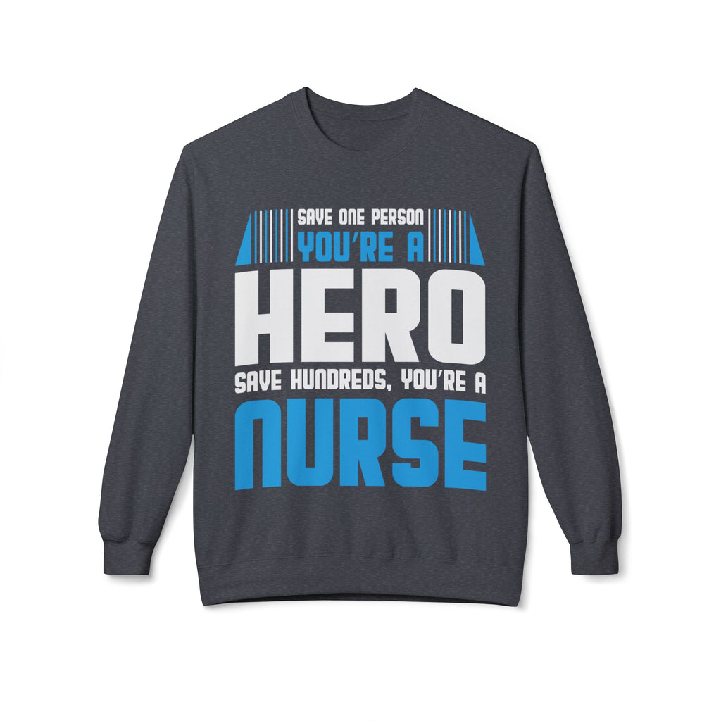 Nurses Are Heros Midweight Softstyle Fleece Crewneck Sweatshirt