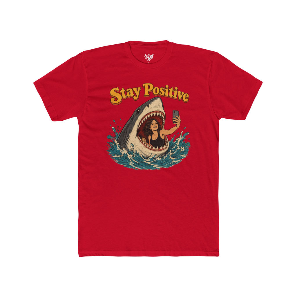 Stay Positive Cotton Crew Tee