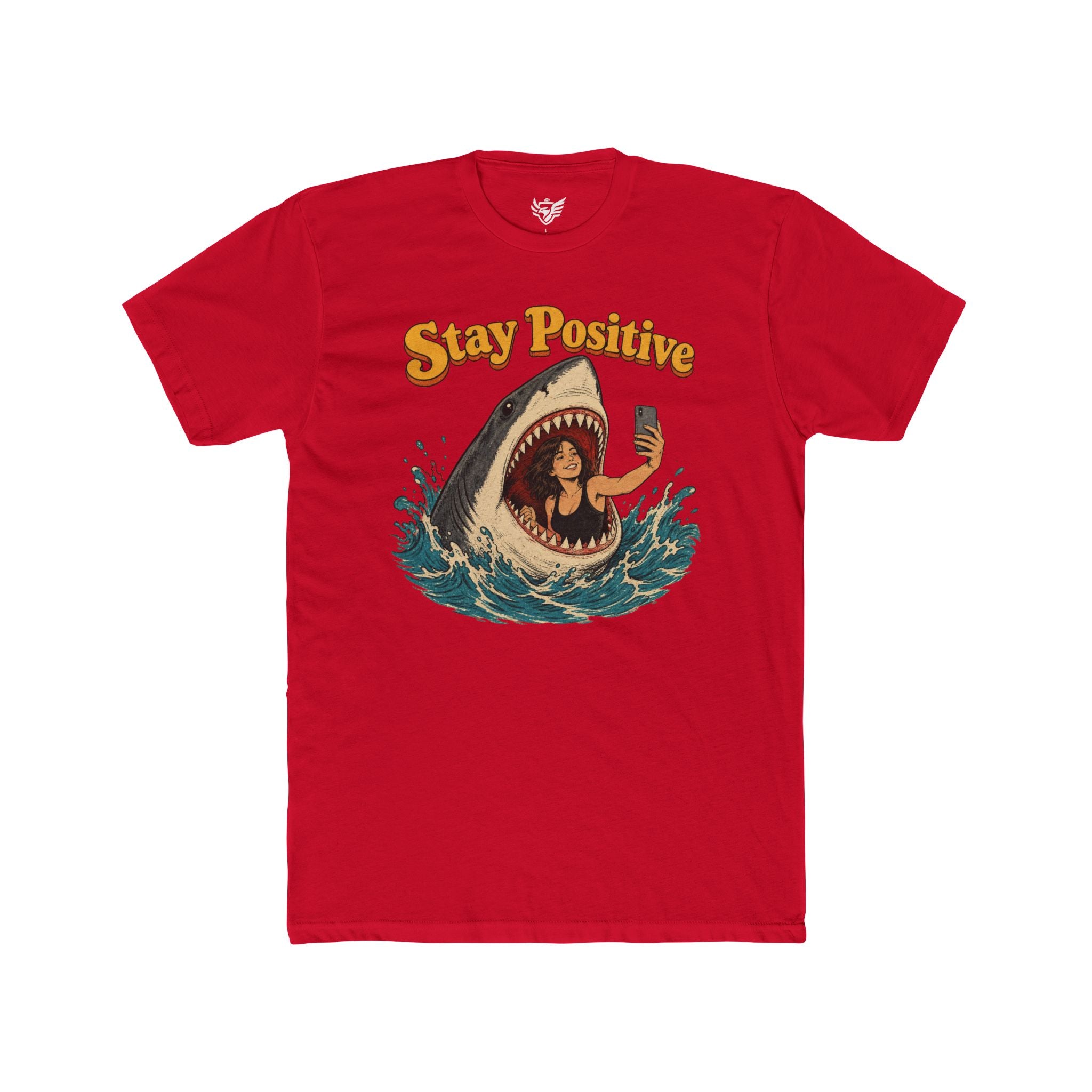 Stay Positive Cotton Crew Tee