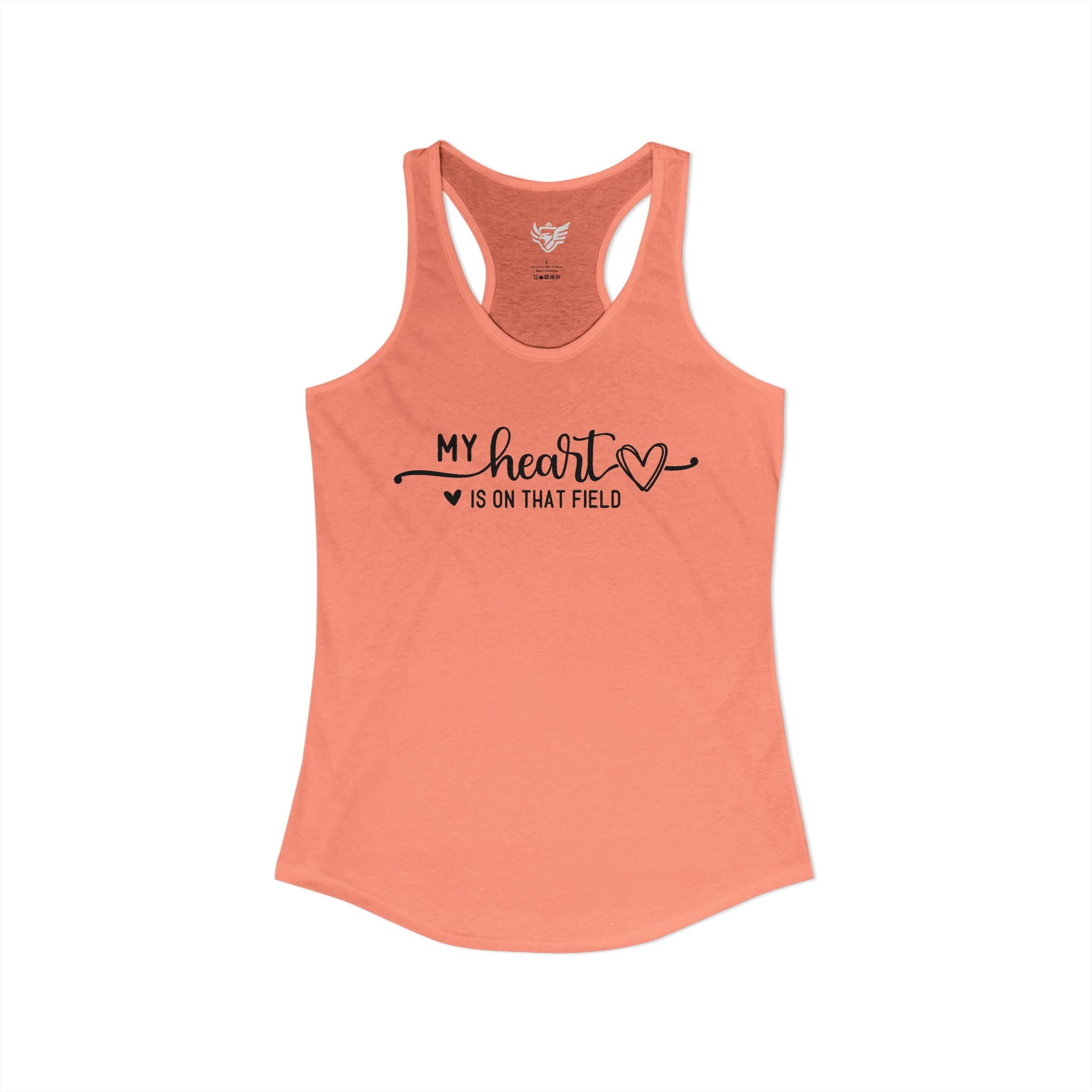 My Heart is on that Field Ideal Racerback Tank