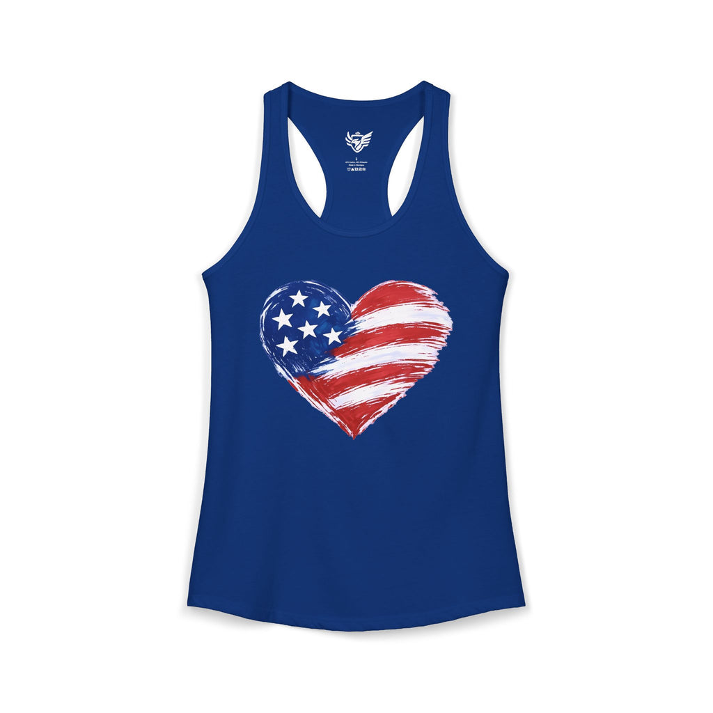 Heart Flag Ideal Racerback Tank