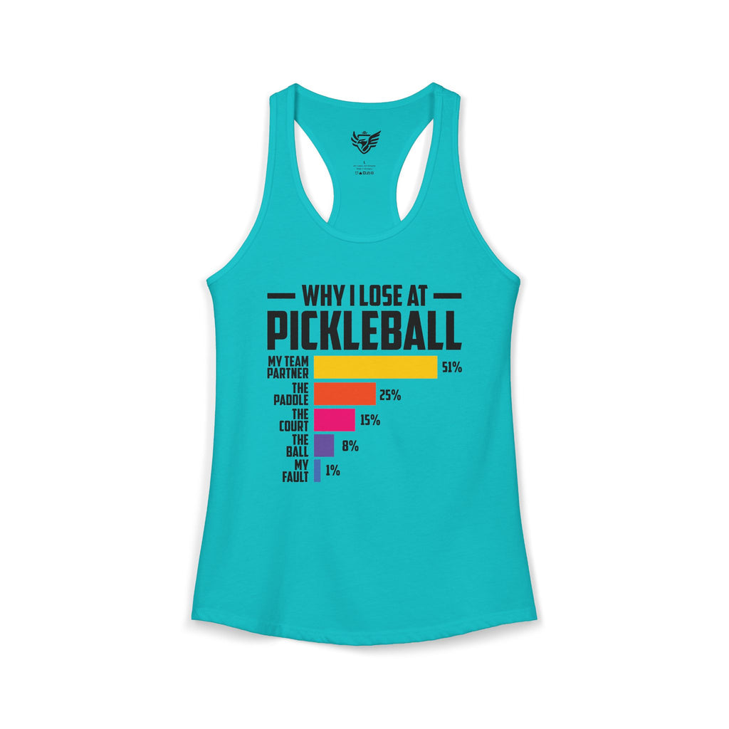 Why I Lose At Pickleball Ideal Racerback Tank