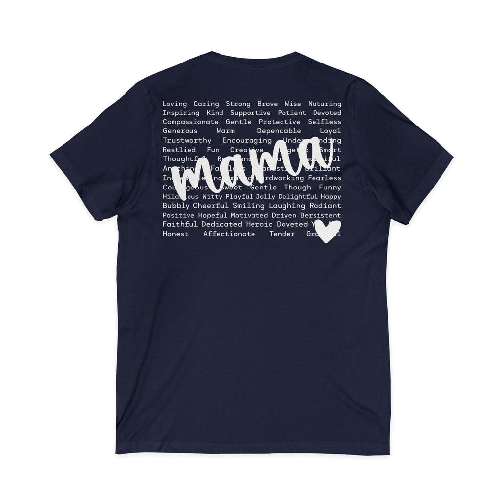 Mama Jersey Short Sleeve V-Neck Tee