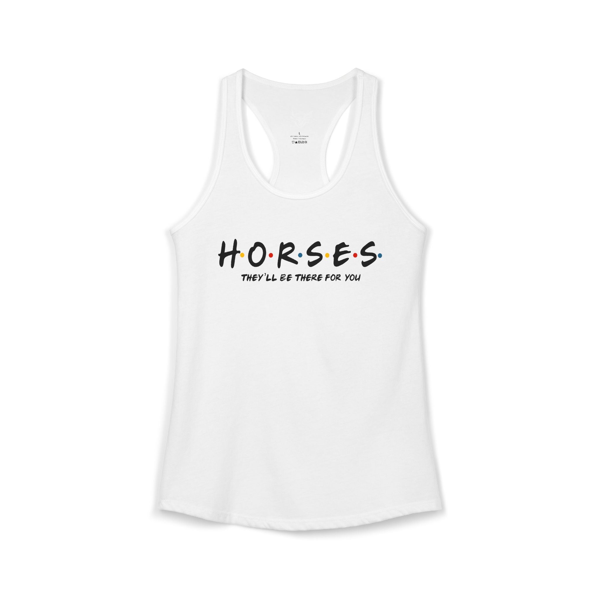 Horses, Friends Theme Ideal Racerback Tank