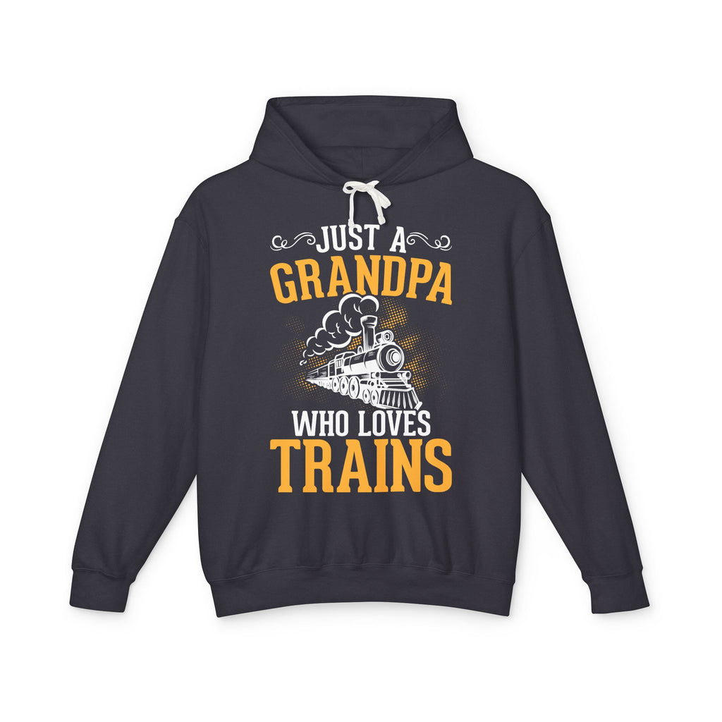 Train Lover Grandpa Lightweight Hooded Sweatshirt