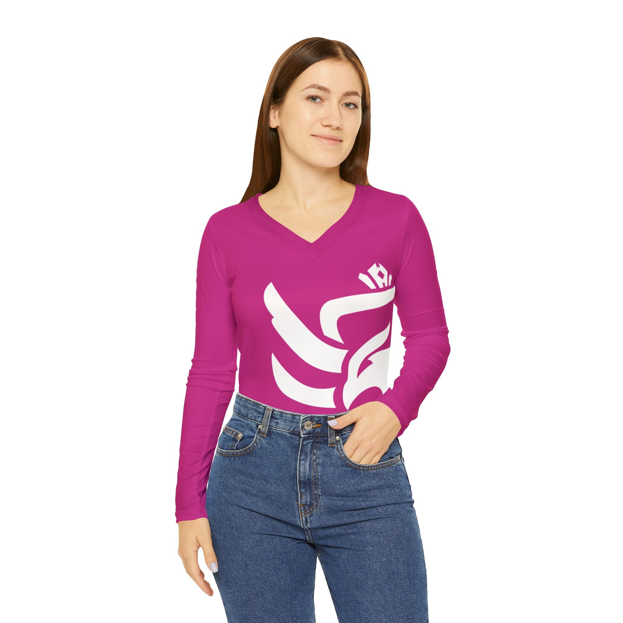Women's Royal Sparrow Long Sleeve V-neck Shirt