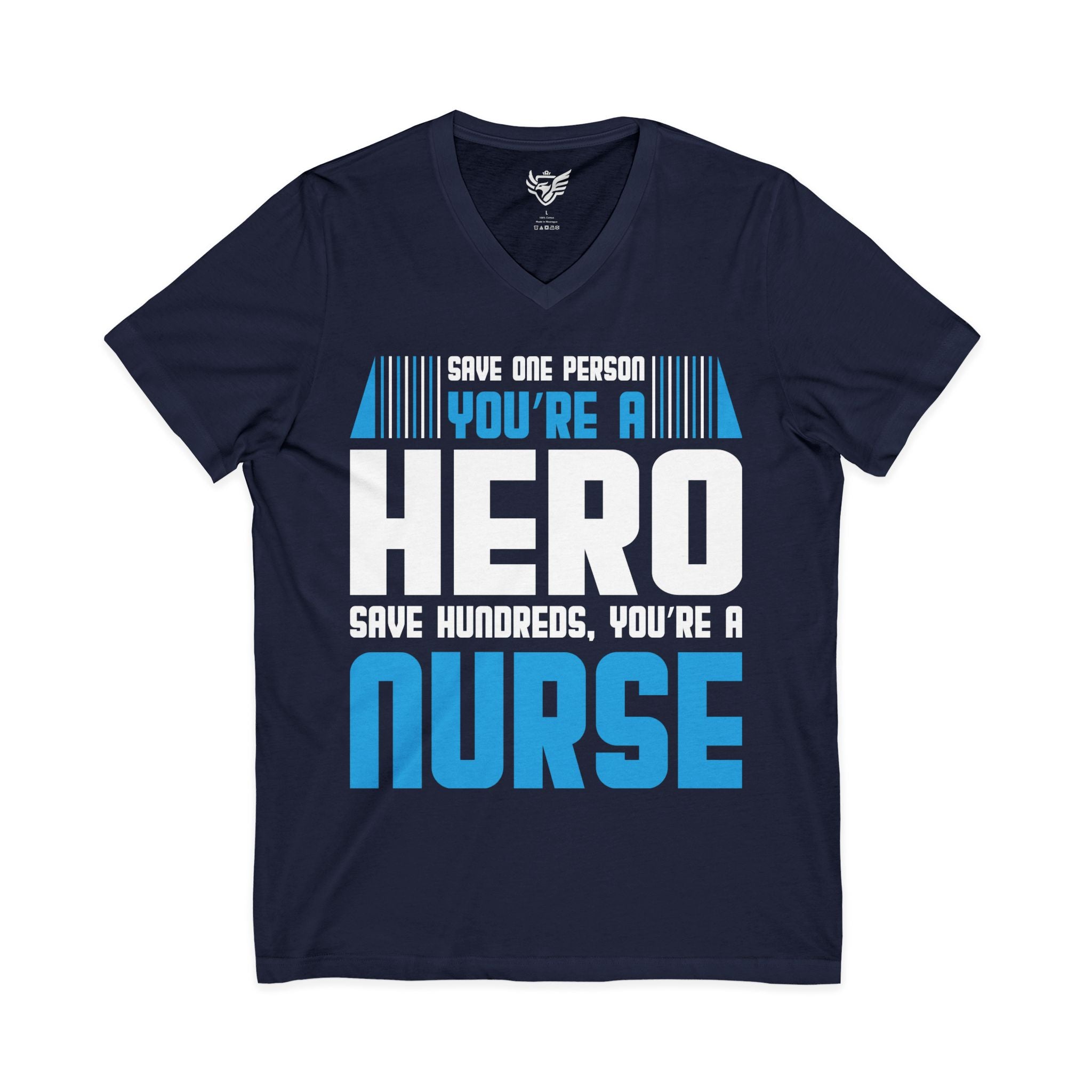Nurses are Heros Jersey Short Sleeve V-Neck Tee