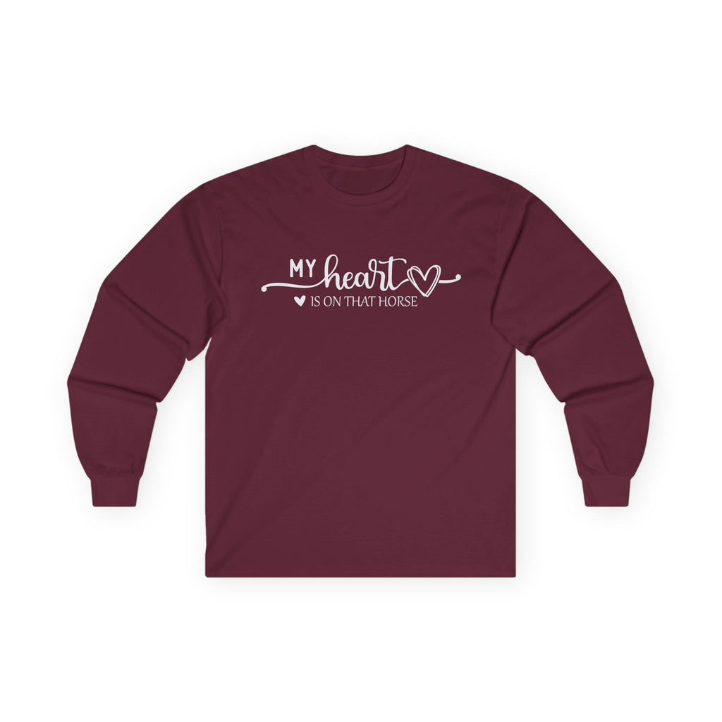 Heart on Horse Cotton Long Sleeve Tee