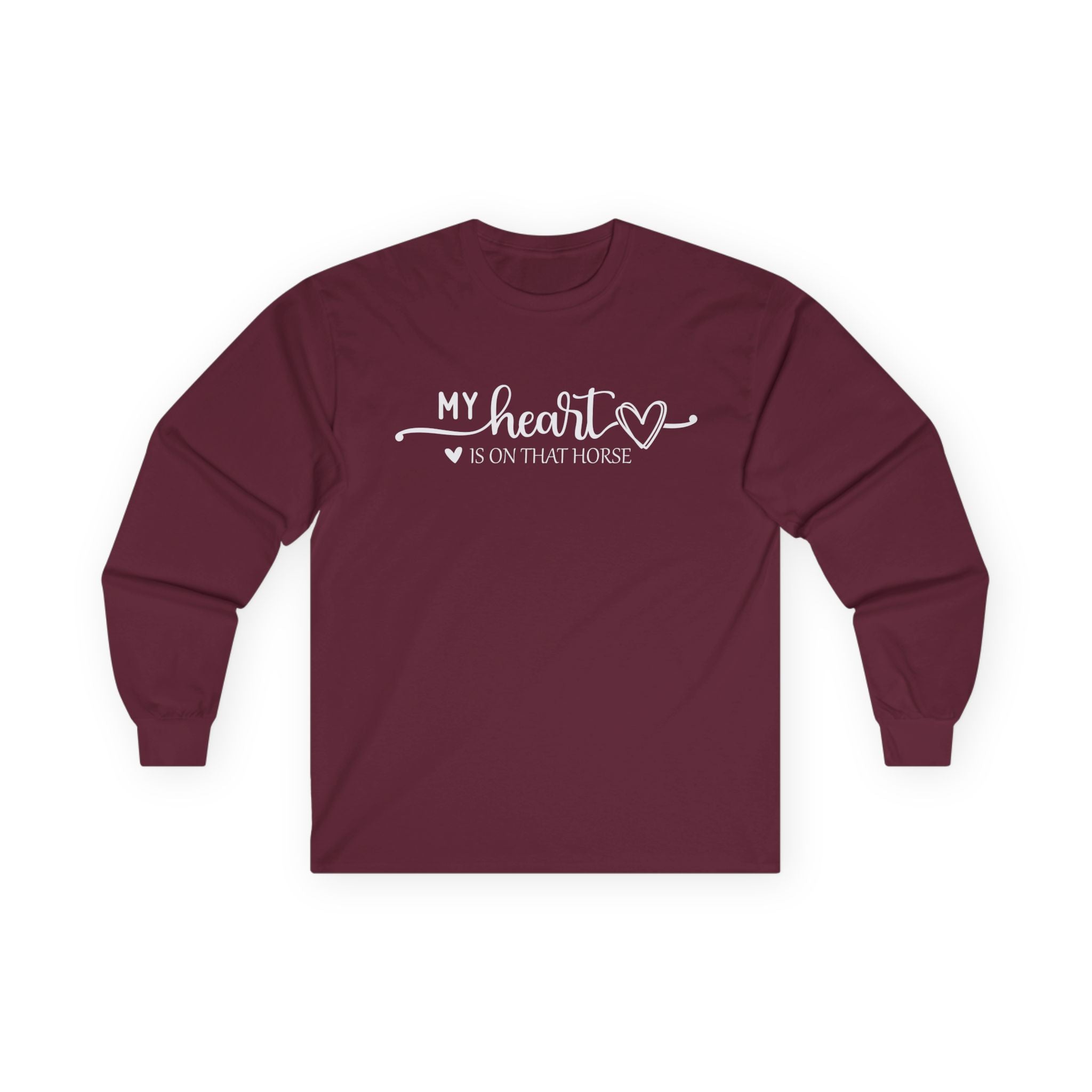 Heart on Horse Cotton Long Sleeve Tee