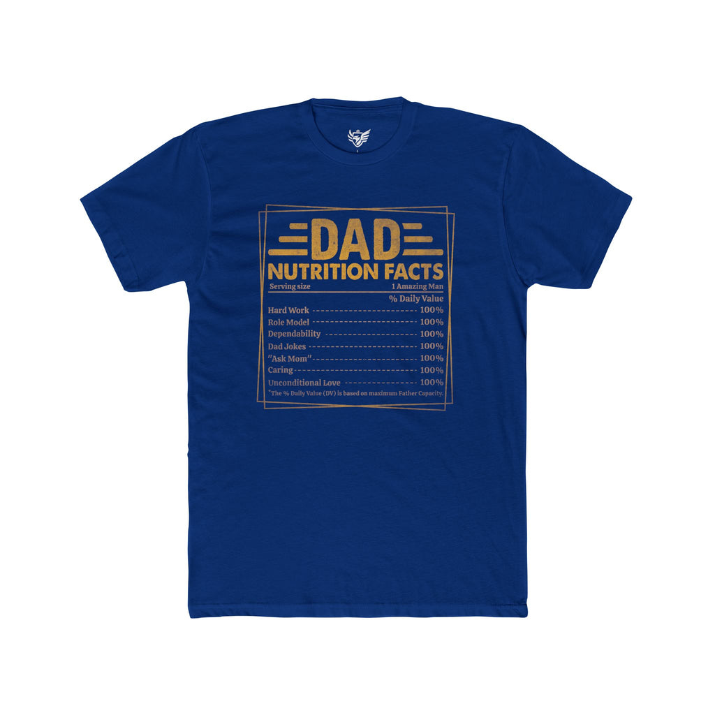 Dad Nutrition Facts Cotton Crew Tee