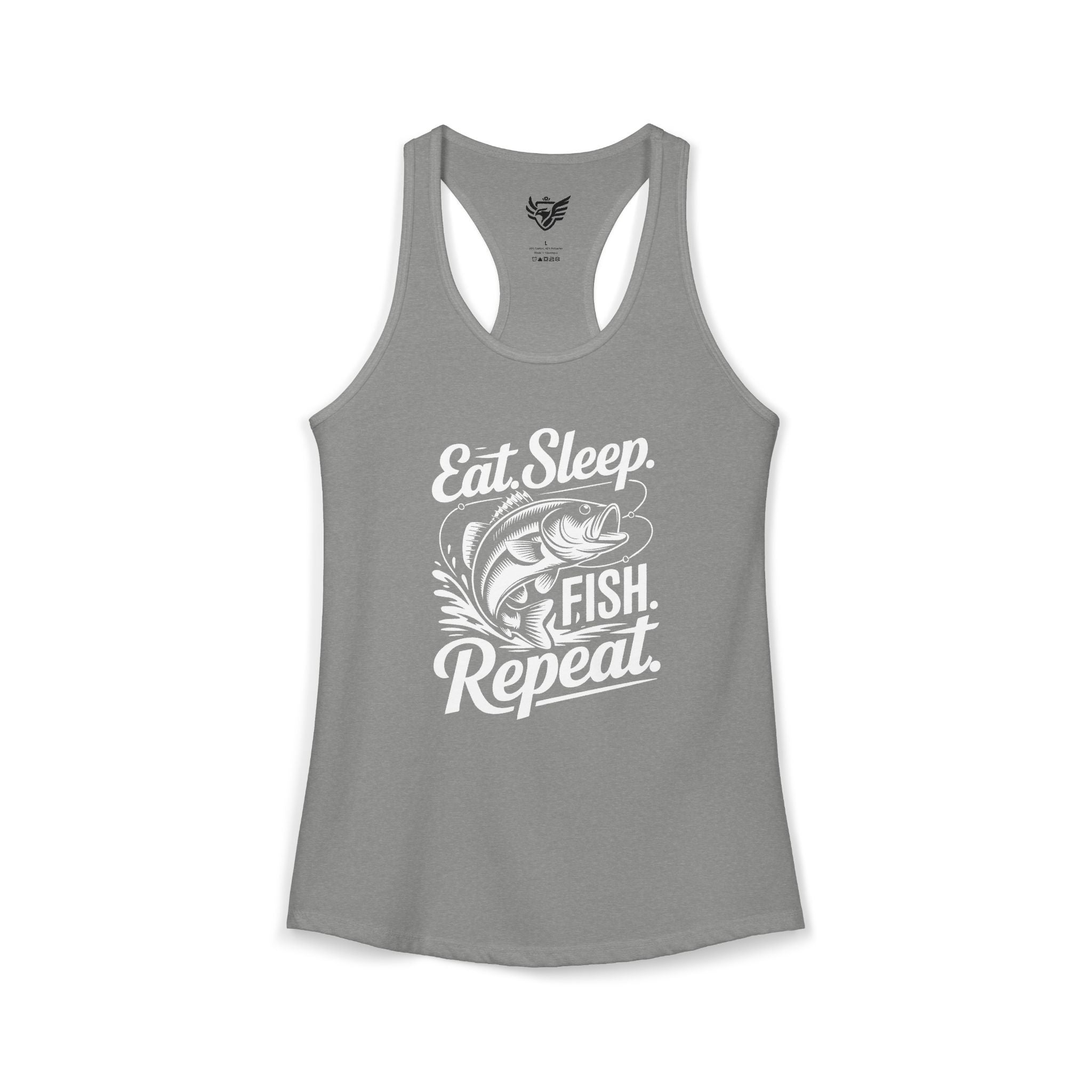 Eat Sleep Fish Repeat Ideal Racerback Tank