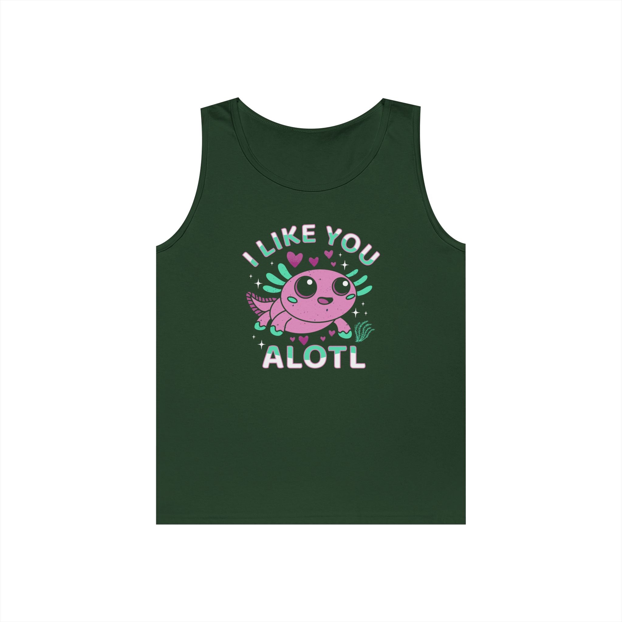 I Like You Alotl Heavy Cotton Tank Top
