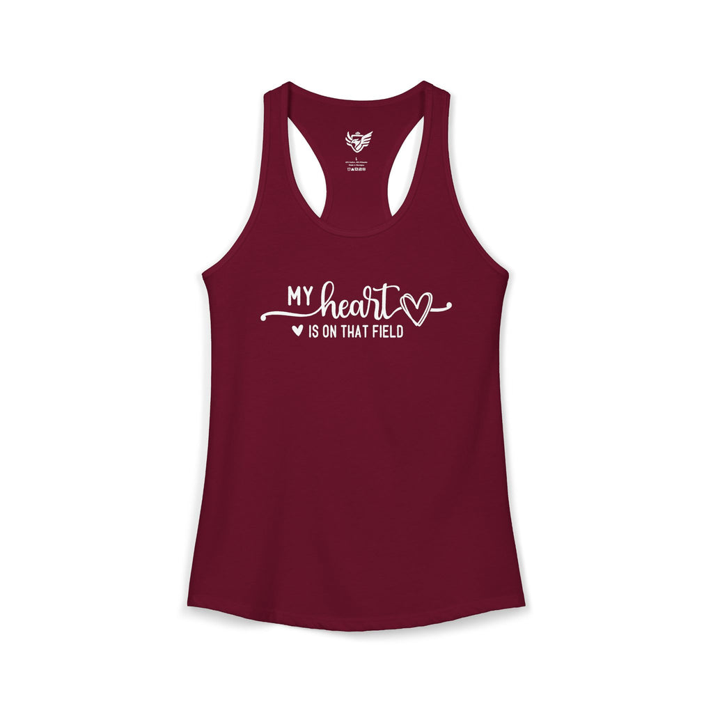 My Heart is on that Field Ideal Racerback Tank