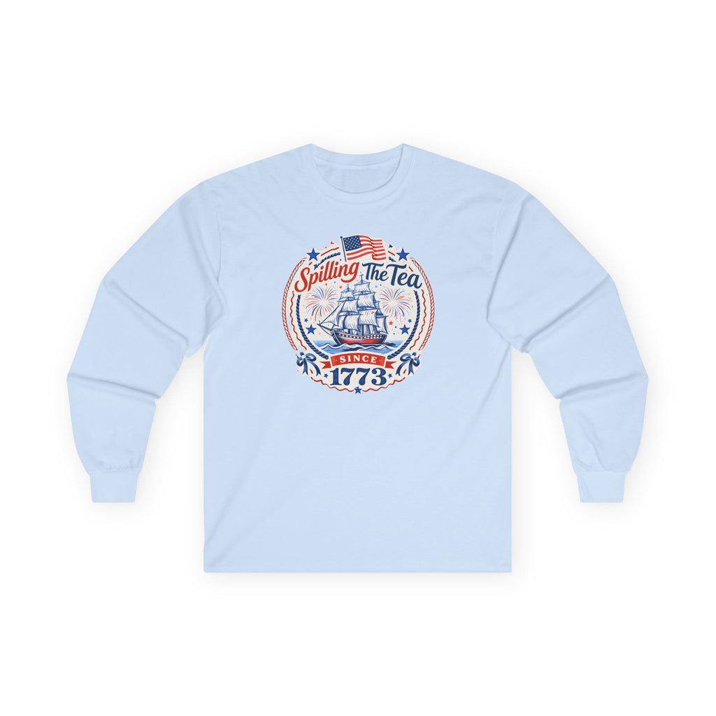 Spilling The Tea Cotton Long Sleeve Tee
