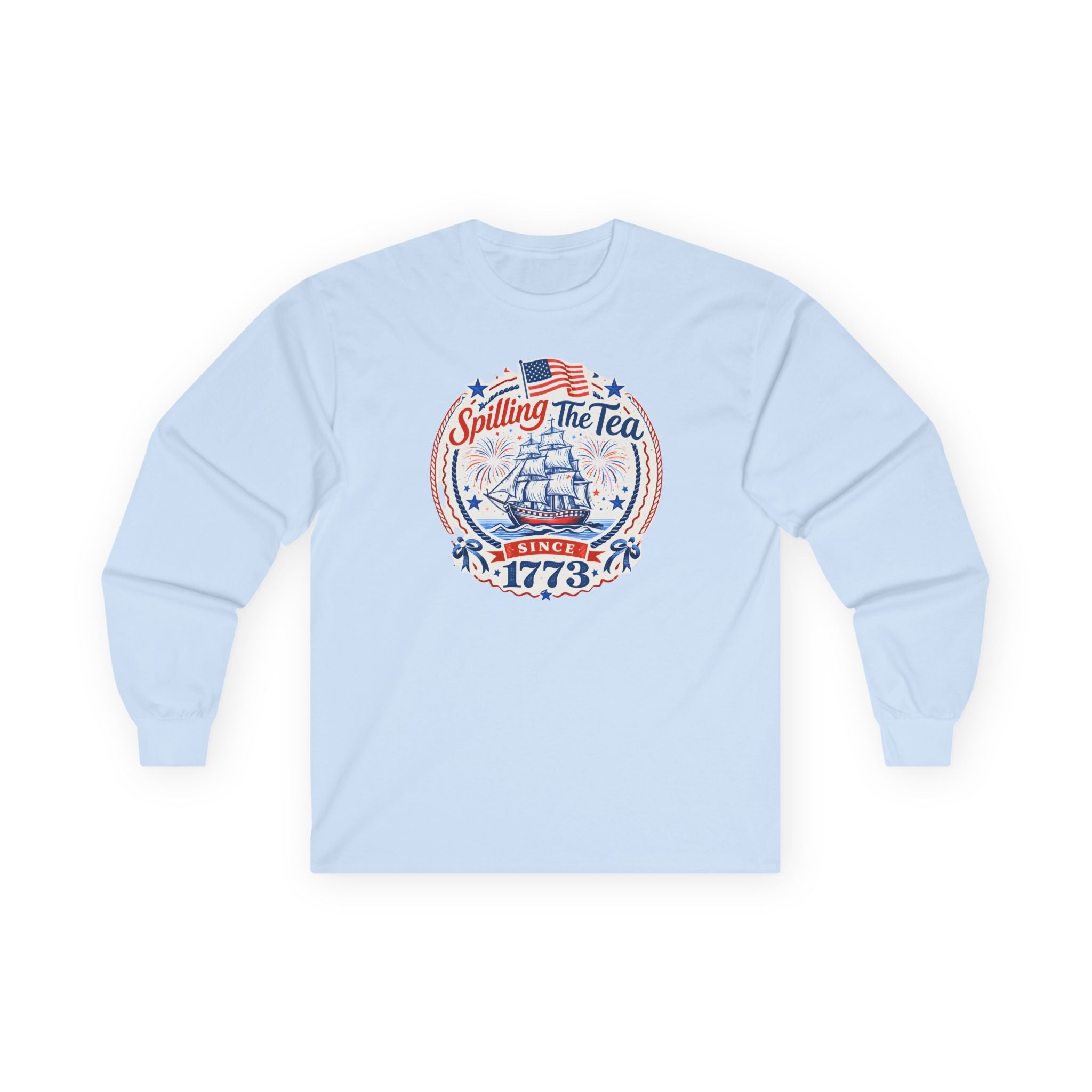 Spilling The Tea Cotton Long Sleeve Tee