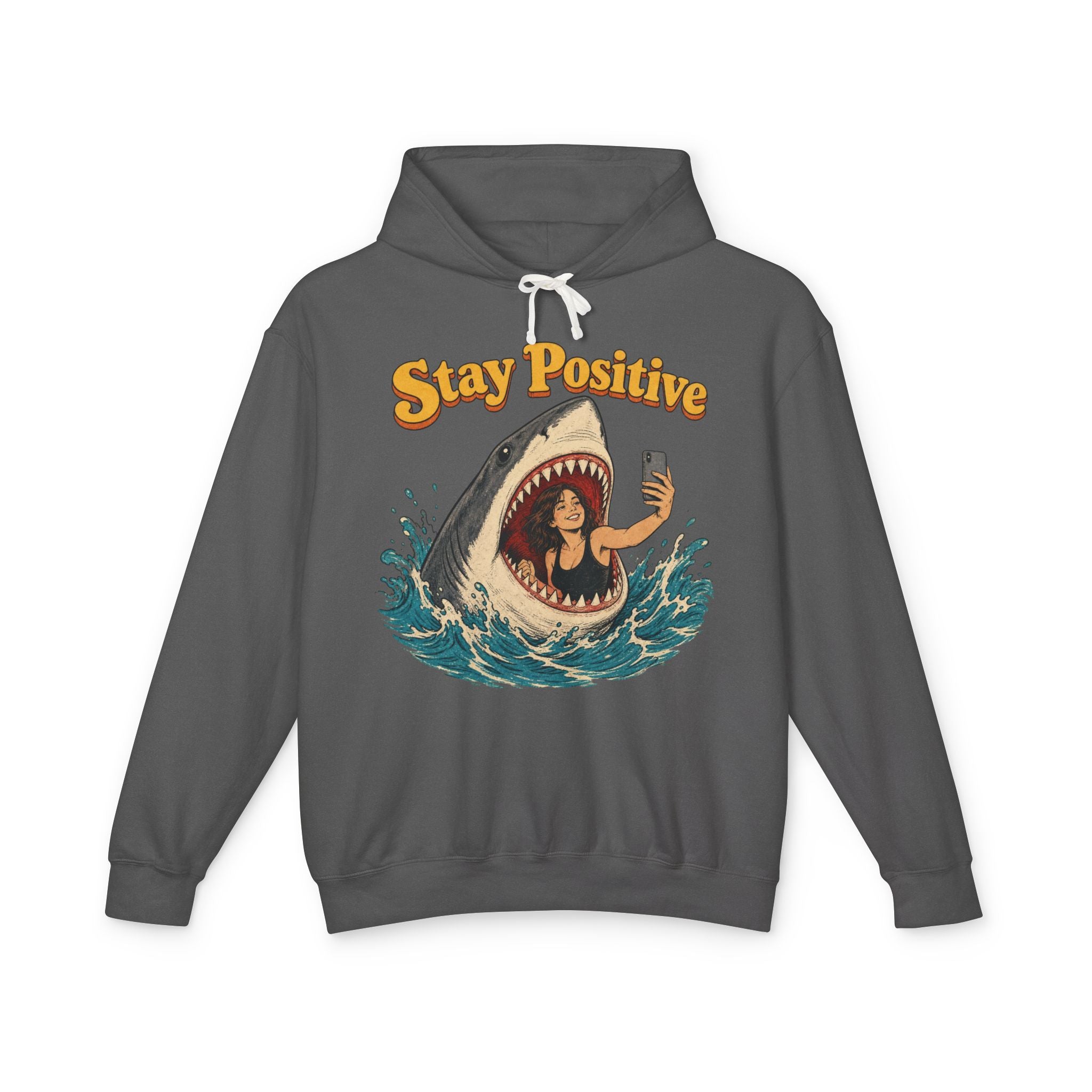 Stay Positive Lightweight Hooded Sweatshirt
