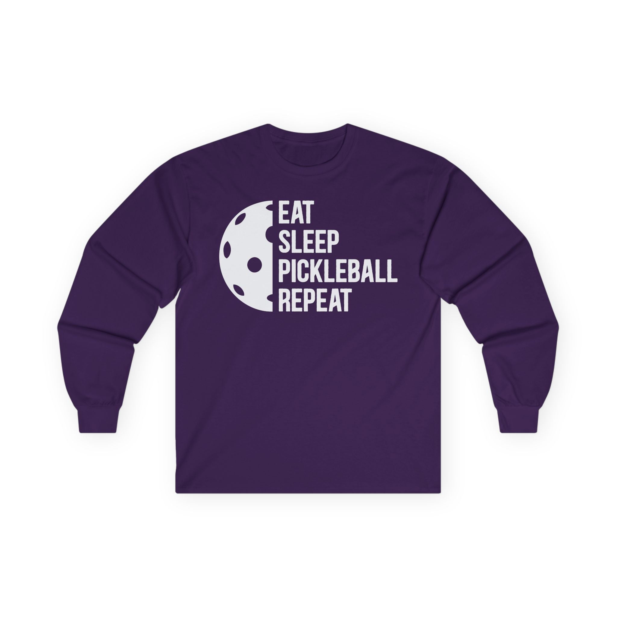 Eat Sleep Pickleball Repeat Cotton Long Sleeve Tee