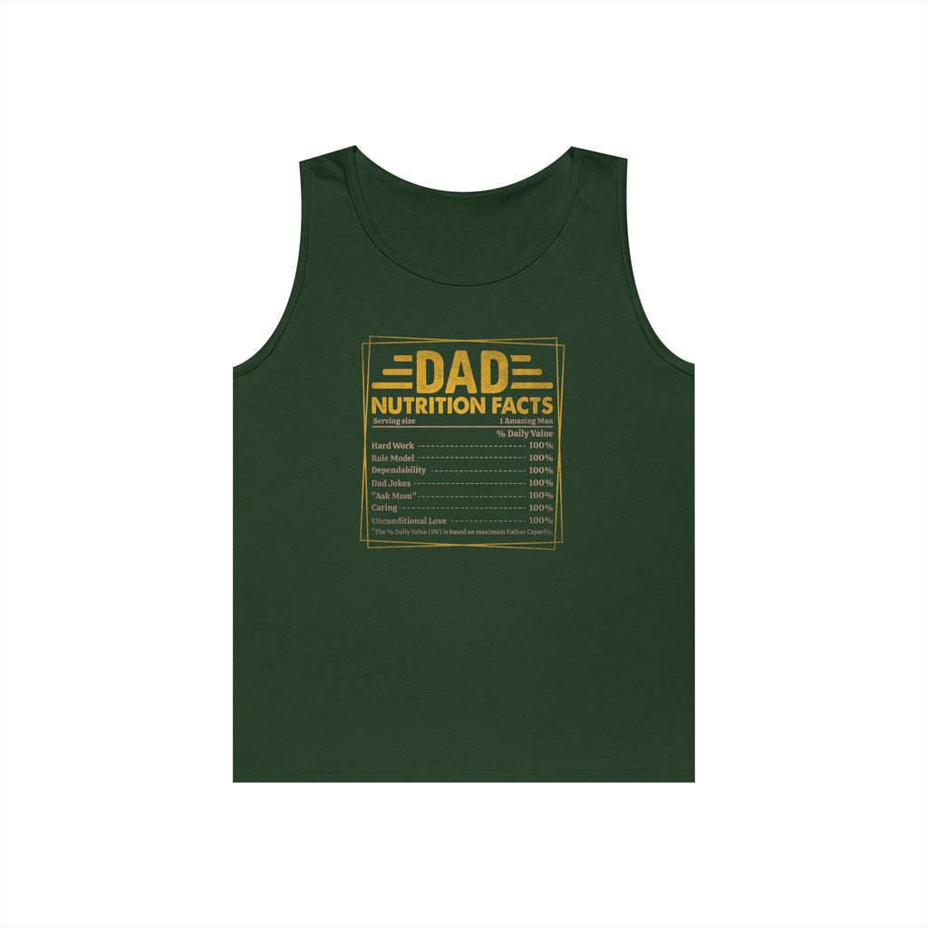 Dad Nutrition Facts Heavy Cotton Tank Top