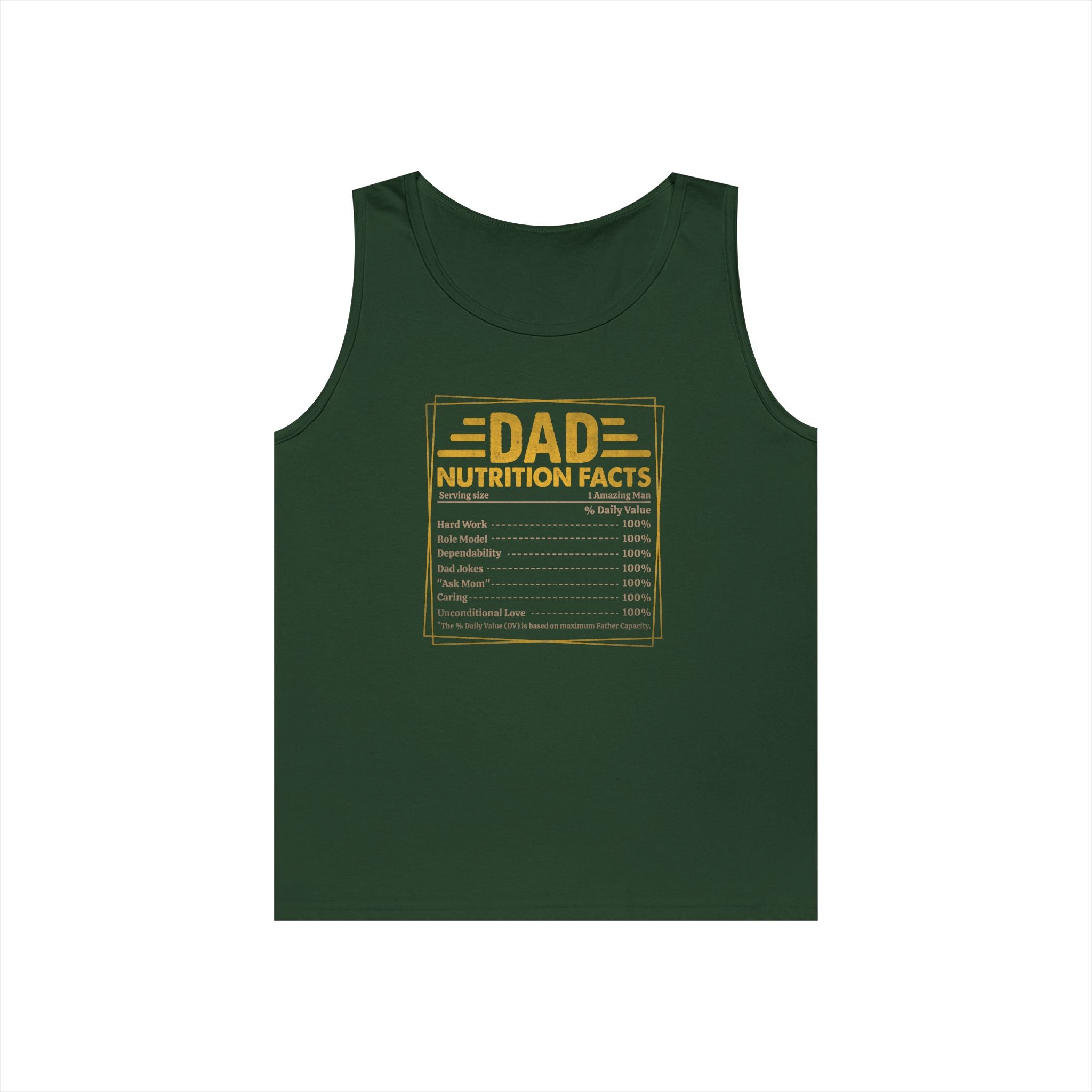 Dad Nutrition Facts Heavy Cotton Tank Top