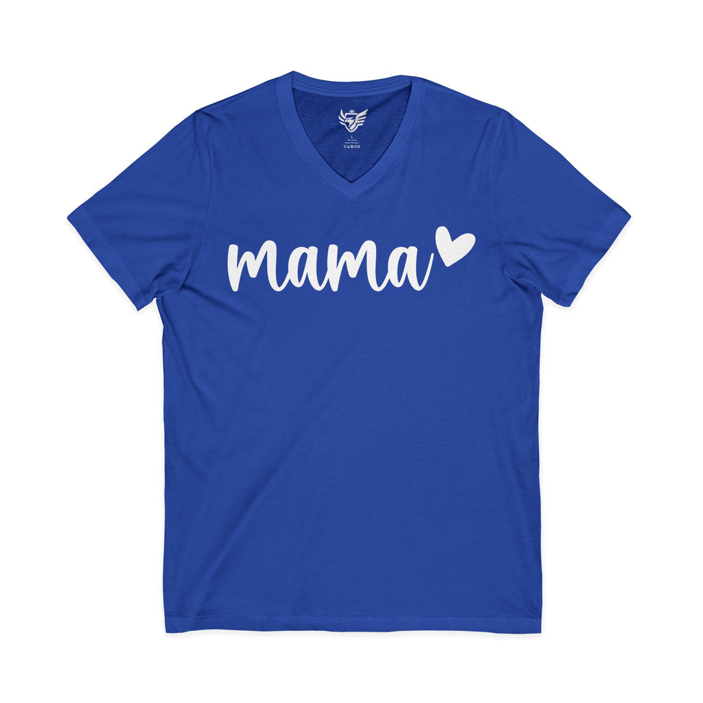 Mama Jersey Short Sleeve V-Neck Tee