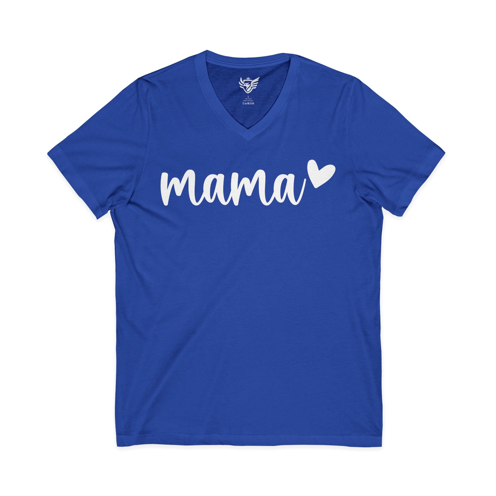 Mama Jersey Short Sleeve V-Neck Tee
