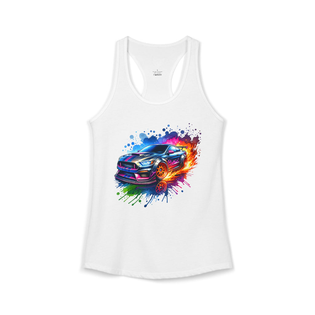 Colorblast Vroom Ideal Racerback Tank