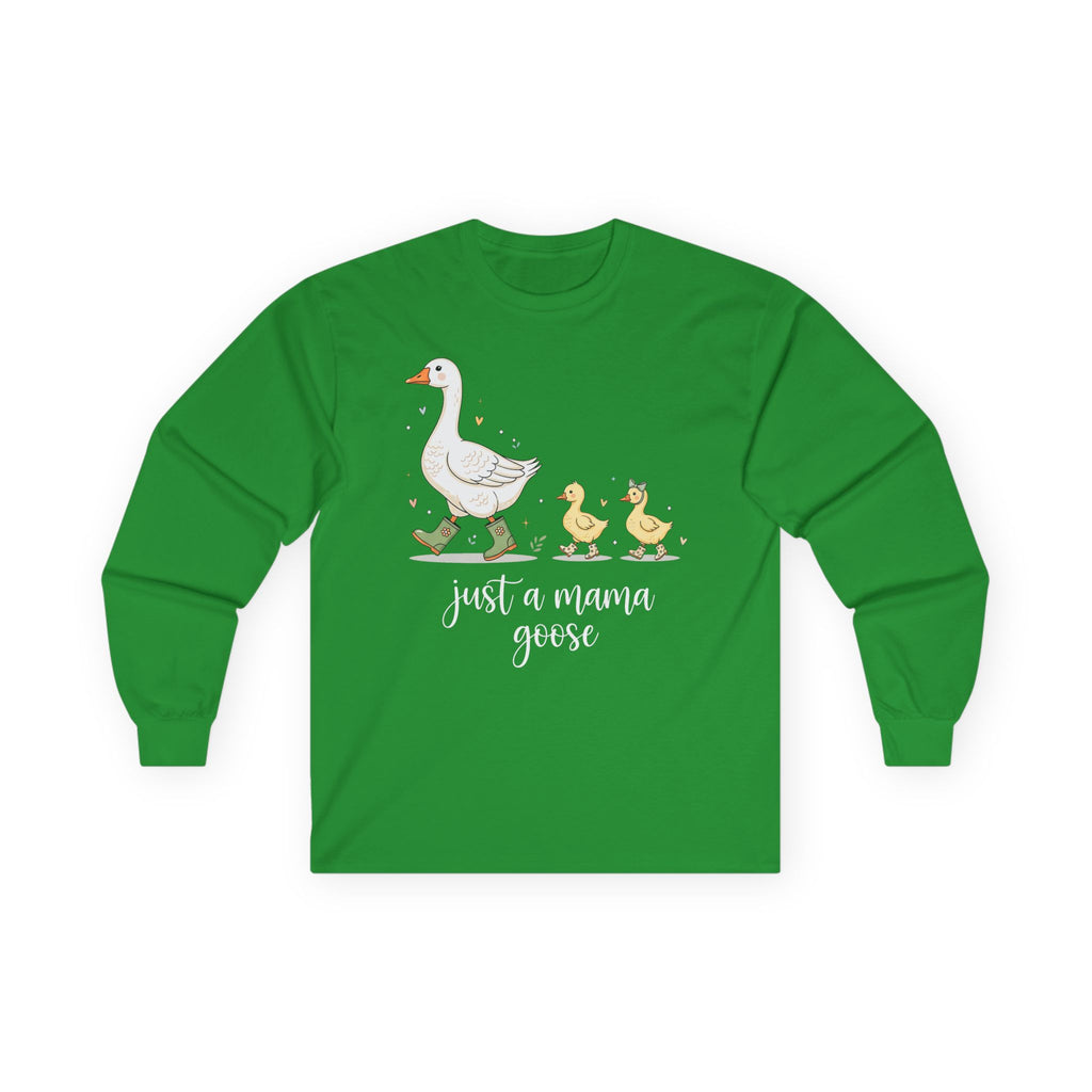 Just A Momma Goose Cotton Long Sleeve Tee