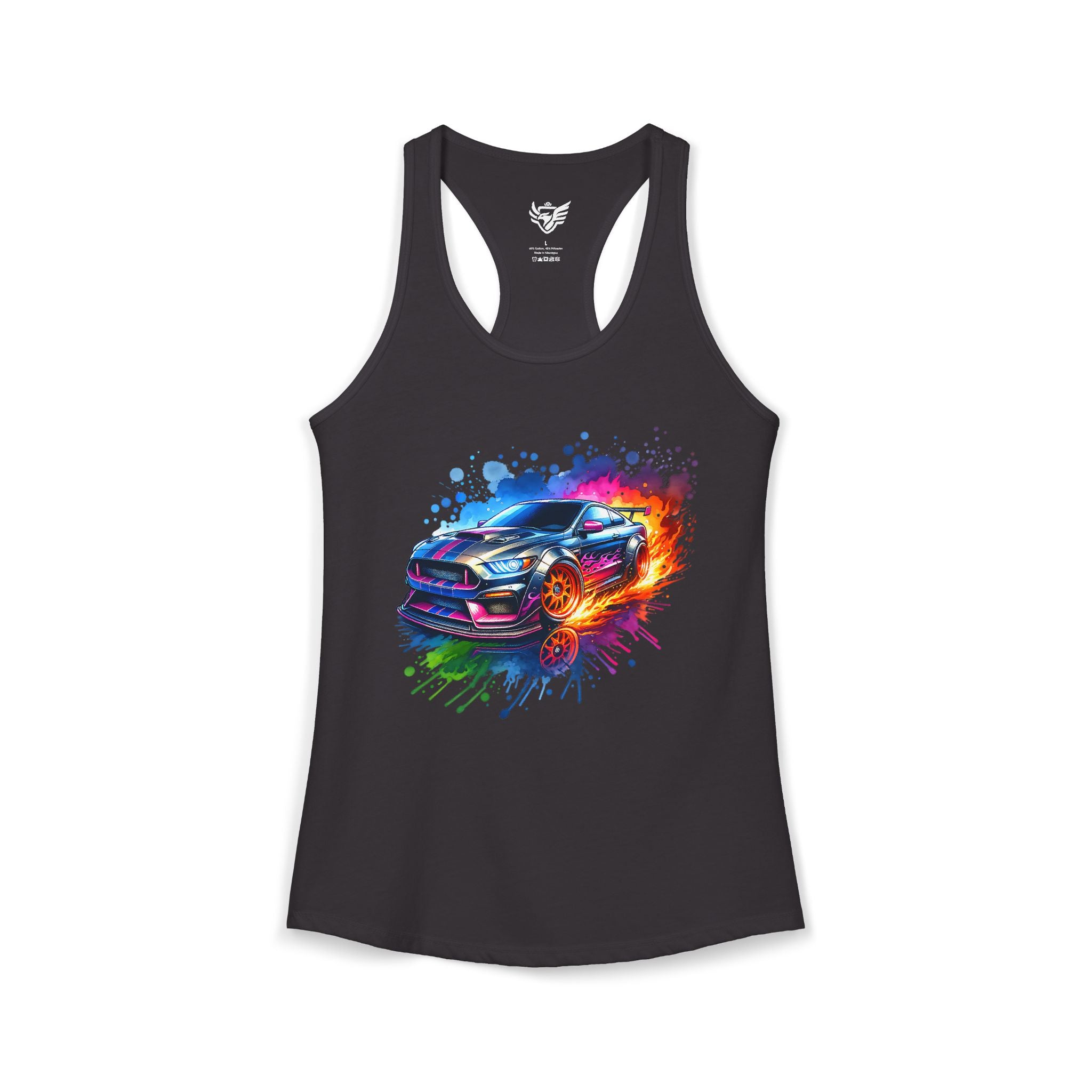 Colorblast Vroom Ideal Racerback Tank