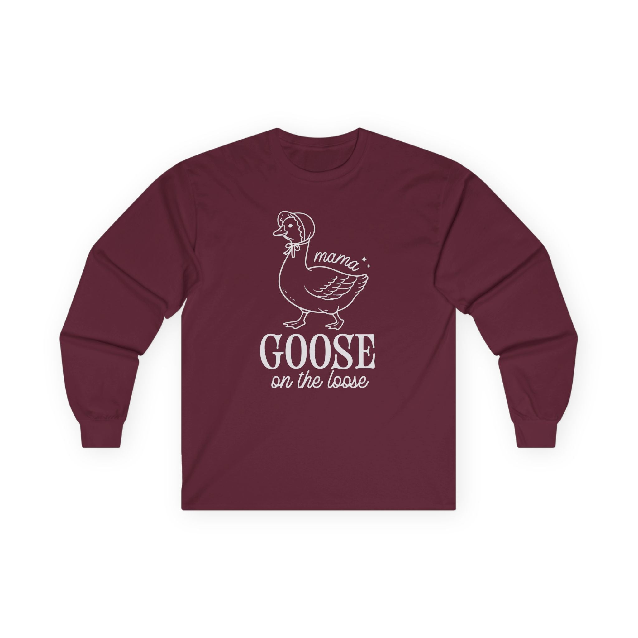 Mama Goose on the Loose Cotton Long Sleeve Tee