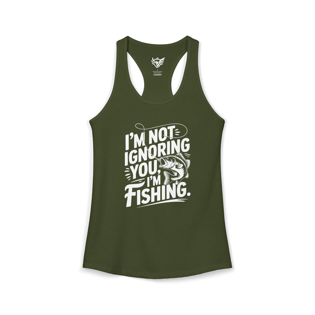 I'm Not Ignoring You Ideal Racerback Tank