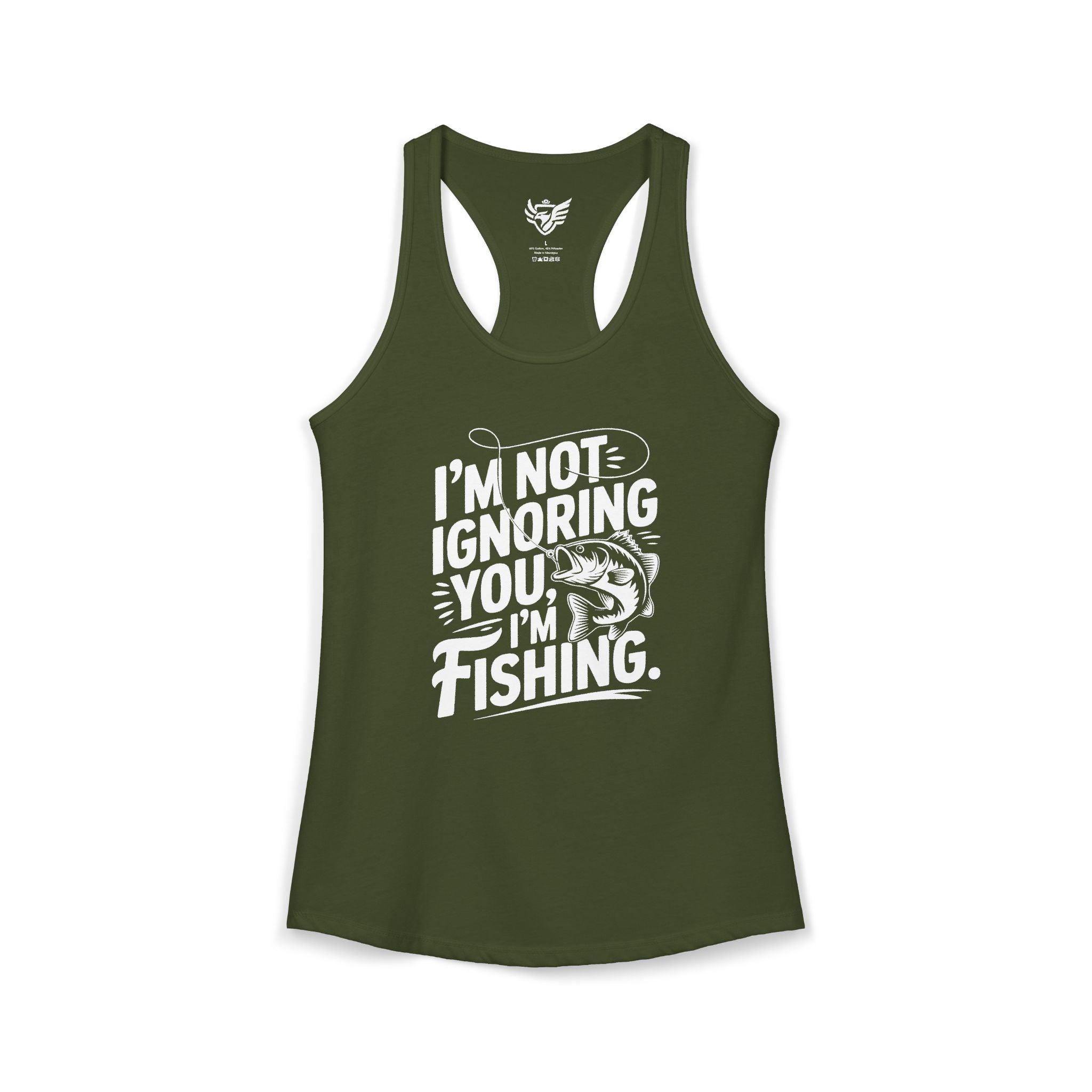 I'm Not Ignoring You Ideal Racerback Tank
