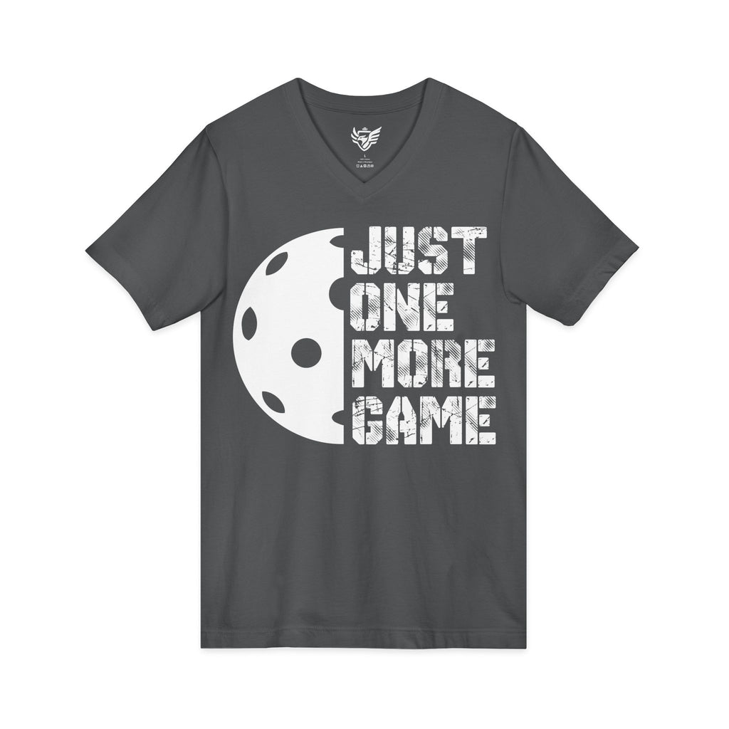 Just One More Game Jersey Short Sleeve V-Neck Tee