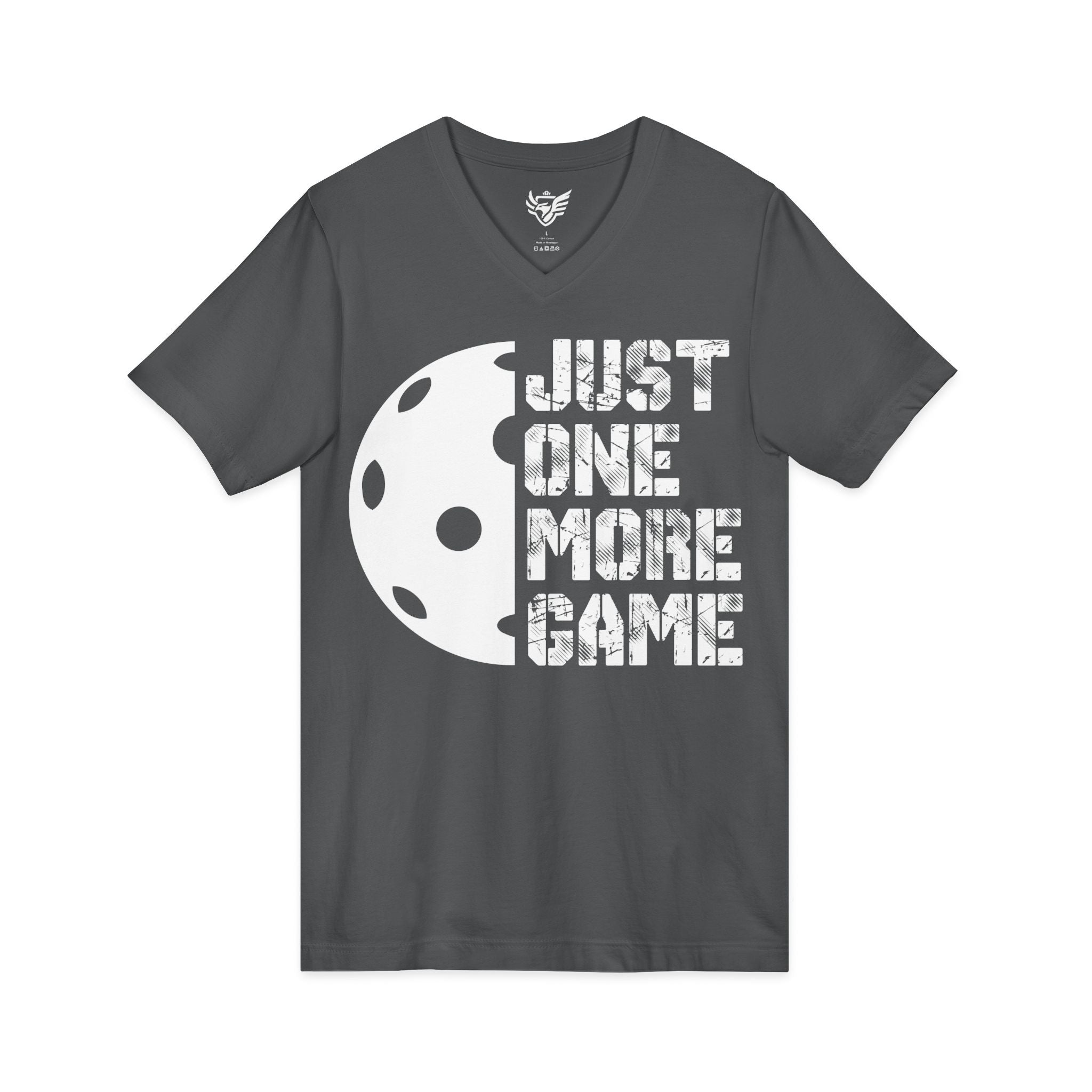 Just One More Game Jersey Short Sleeve V-Neck Tee