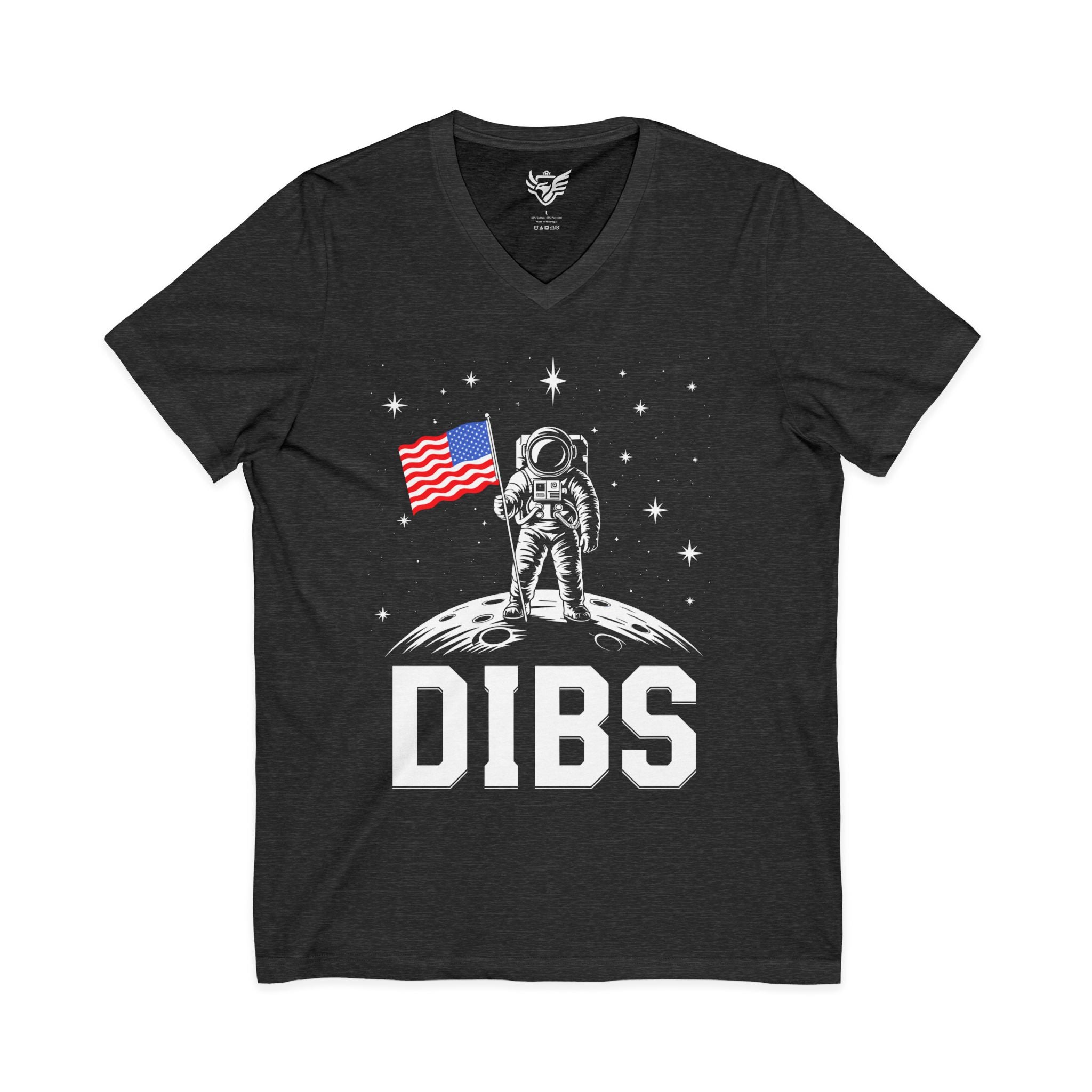 DIBS on the Moon Jersey Short Sleeve V-Neck Tee