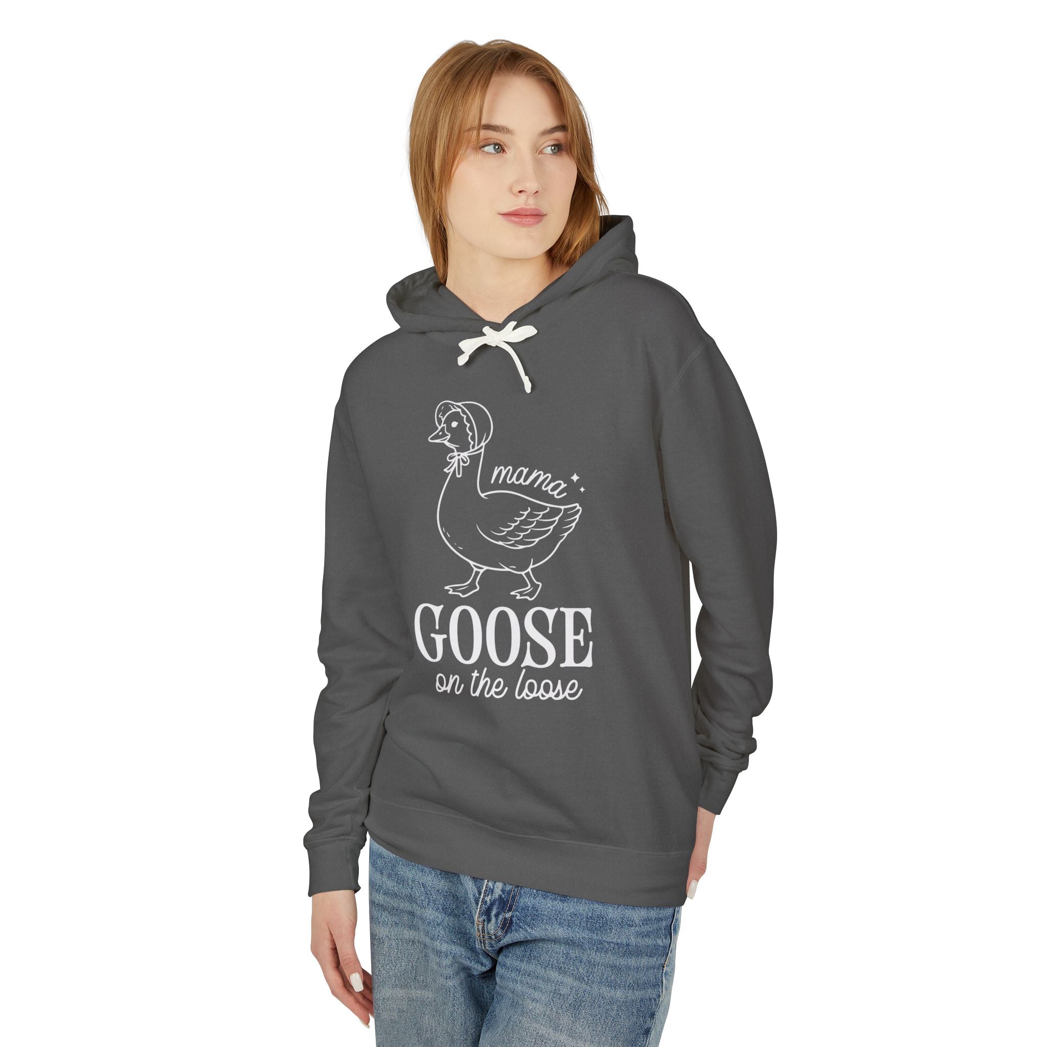 Mama Goose on the Loose Lightweight Hooded Sweatshirt