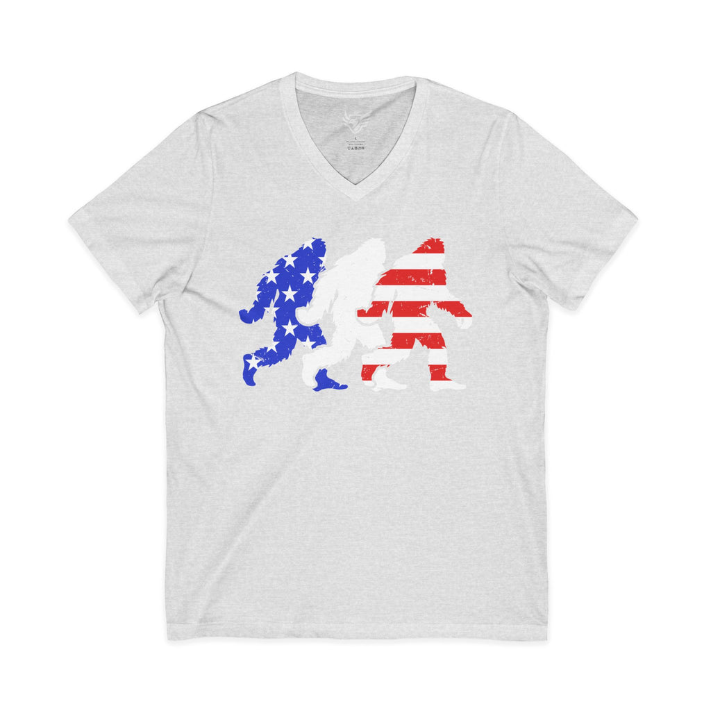 Big Foot USA Jersey Short Sleeve V-Neck Tee