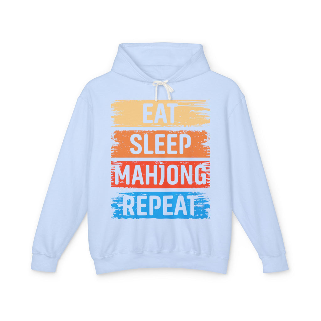 Eat Sleep Mahjong Repeat Lightweight Hooded Sweatshirt
