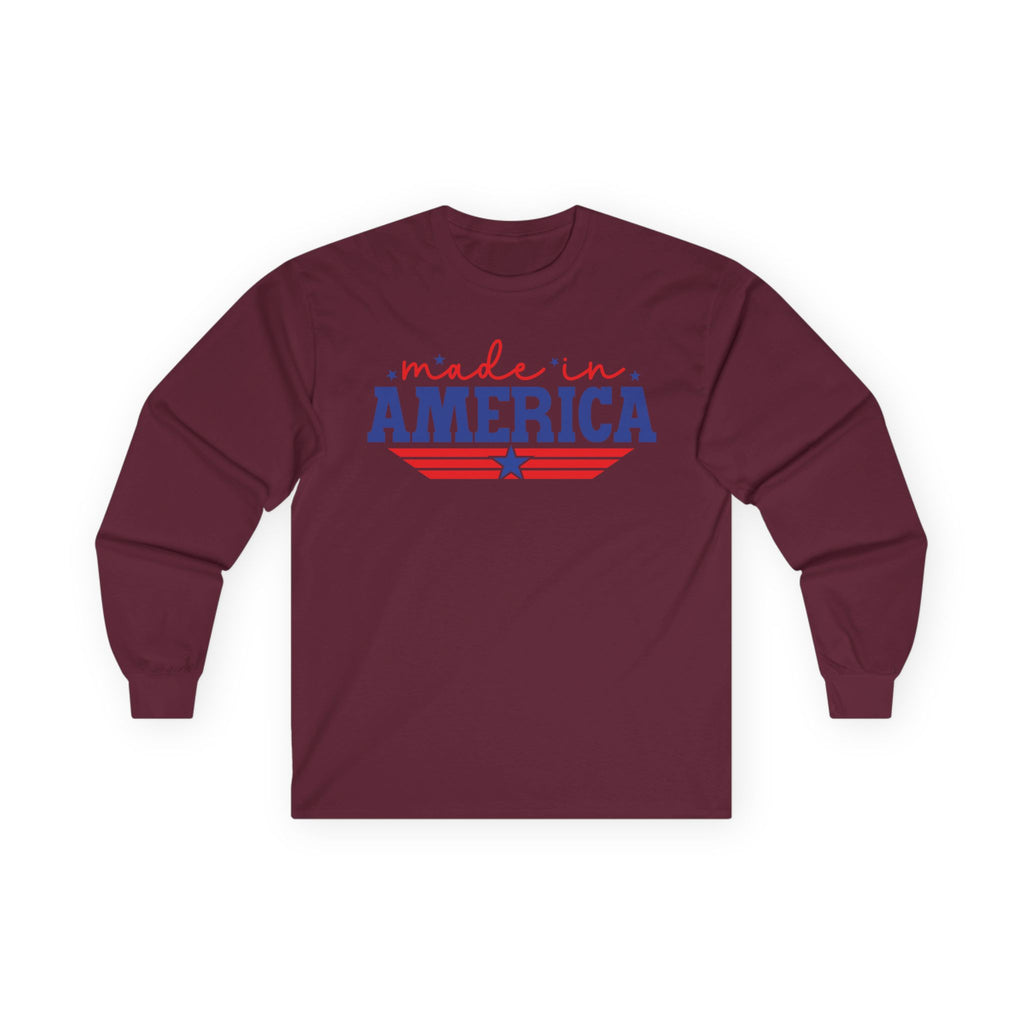 Made In America Cotton Long Sleeve Tee
