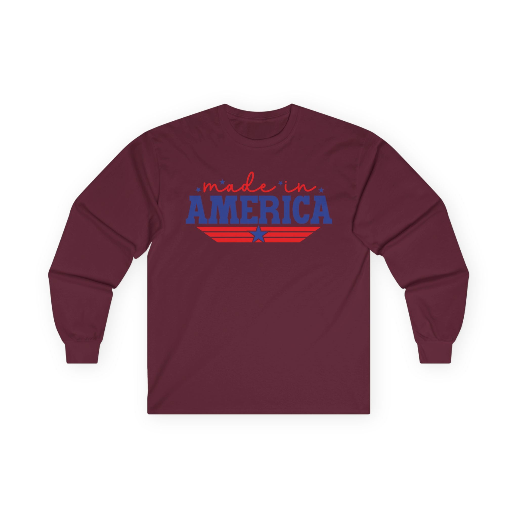 Made In America Cotton Long Sleeve Tee