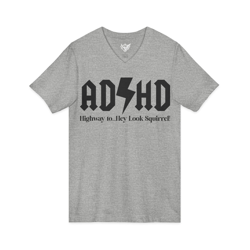 ADHD Highway to... Jersey Short Sleeve V-Neck Tee