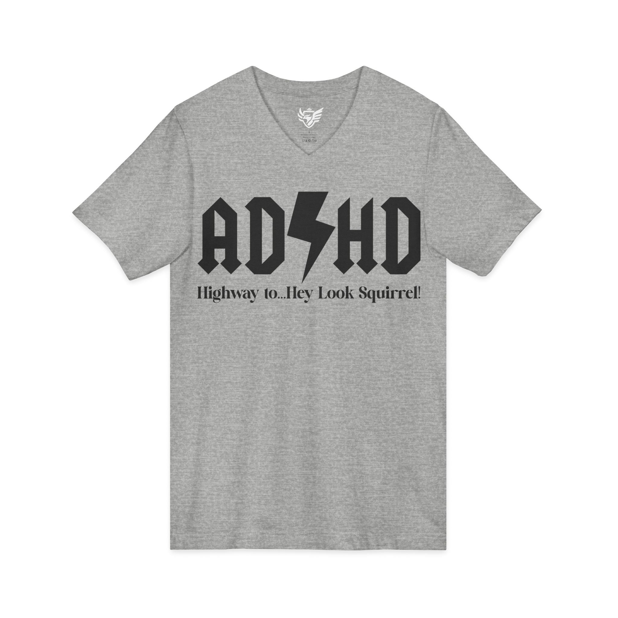 ADHD Highway to... Jersey Short Sleeve V-Neck Tee