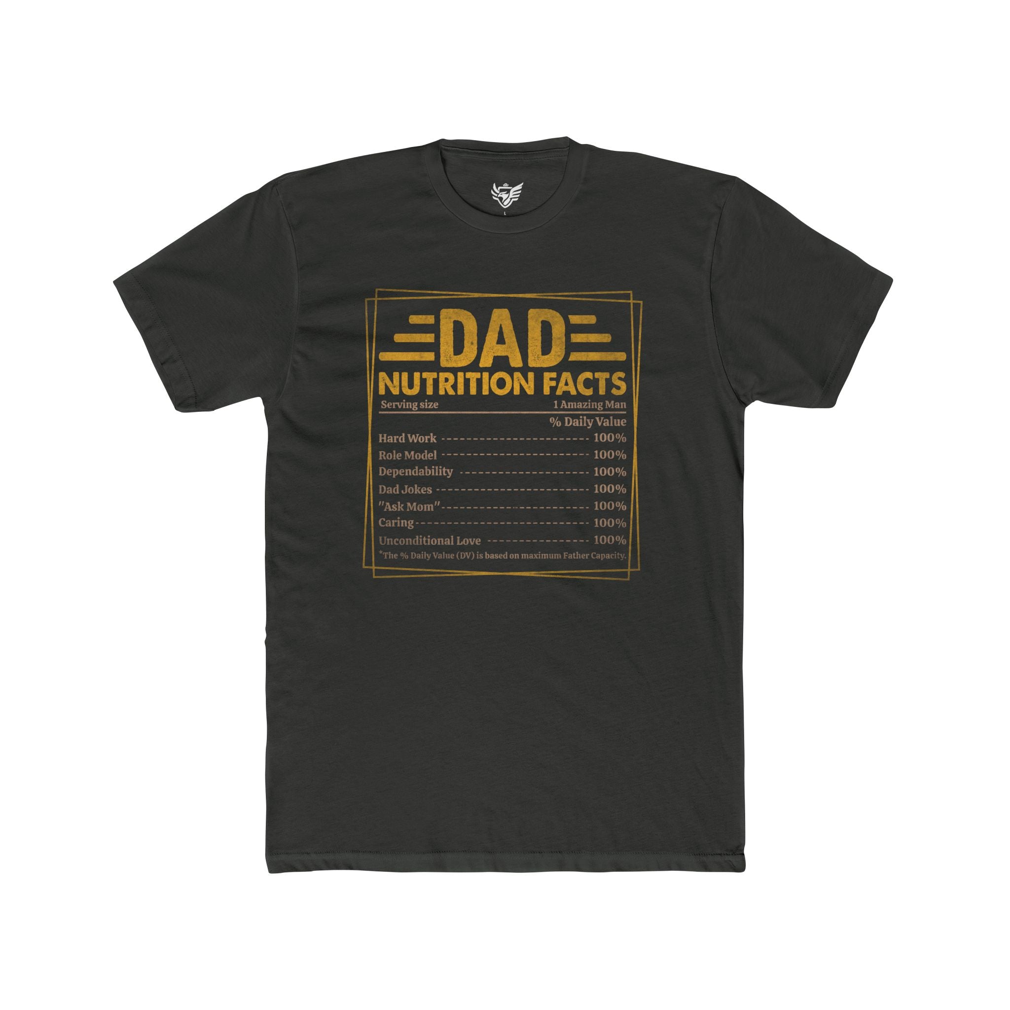 Dad Nutrition Facts Cotton Crew Tee